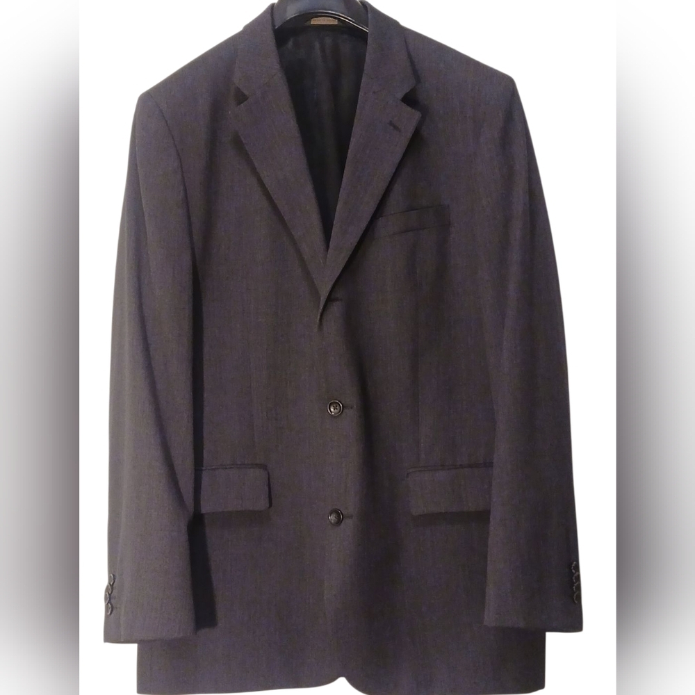 Banana Republic - Men's 46L Dark Gray Jacket,Shell 100% Wool, Lining 100% Wool,